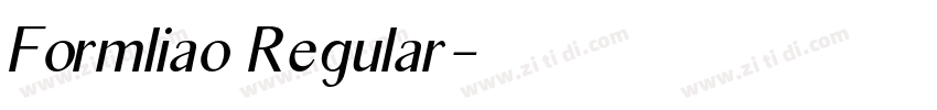 Formliao Regular字体转换